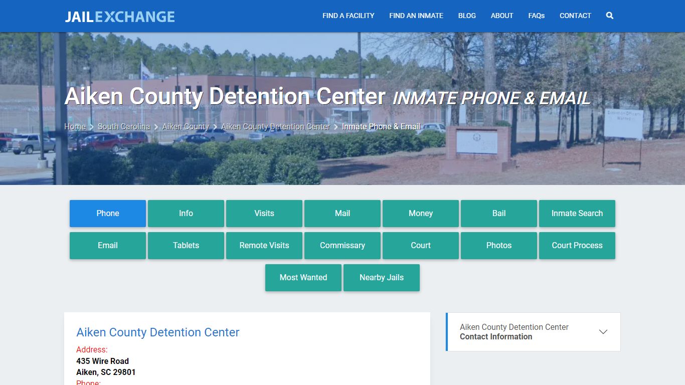 Inmate Phone - Aiken County Detention Center, SC - Jail Exchange